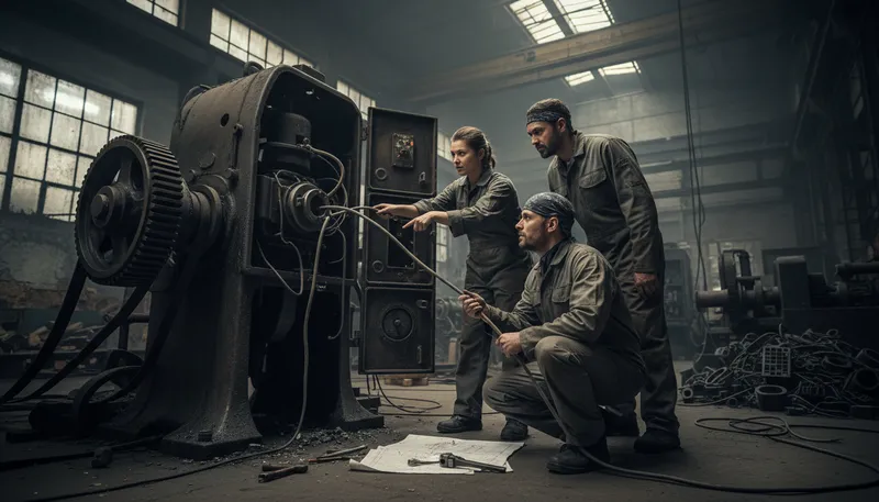 Illustration of sabotage: Deliberate damage to hinder an operation.