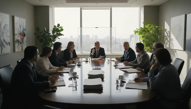 Illustration of cabinet: group of advisors to a leader