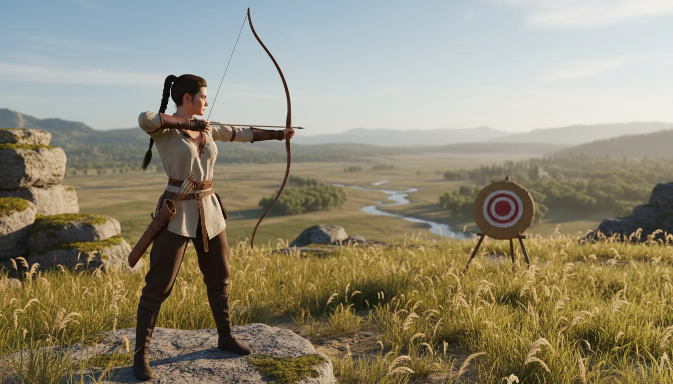 Illustration von take aim: to direct focus or attention toward something