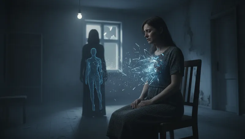 Illustration of cut away one's soul: to harm someone's spirit or essence