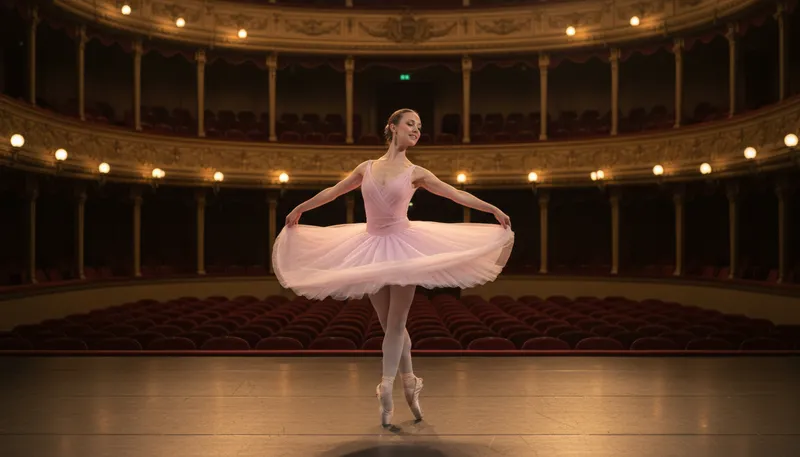Illustration of tutu: a short ballet skirt worn by dancers.