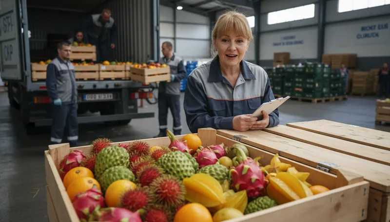 Illustration of importer: A person or business that brings in goods.