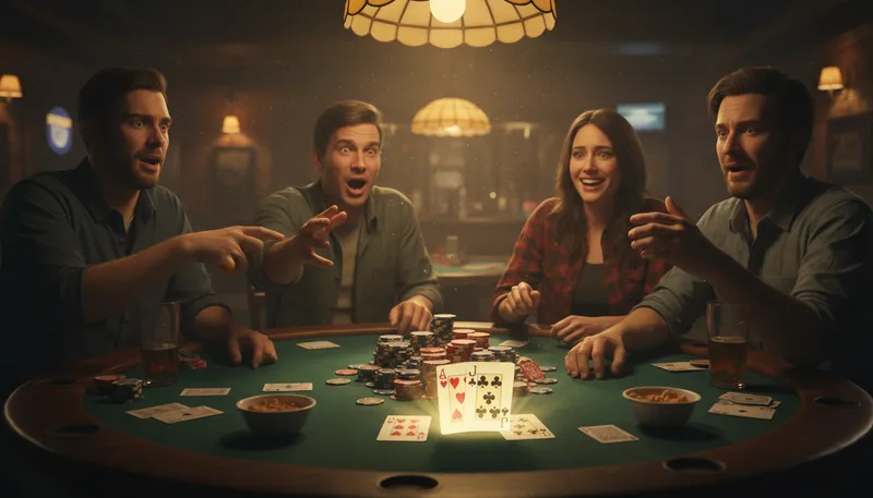 Illustration of deuces wild: a card game with wild card twos
