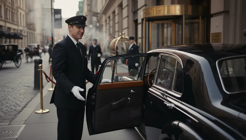 Illustration of your chariot awaits: A playful way to announce readiness to leave.