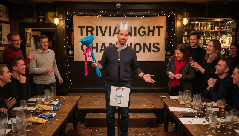 Illustration of booby prize: a joke prize for last place