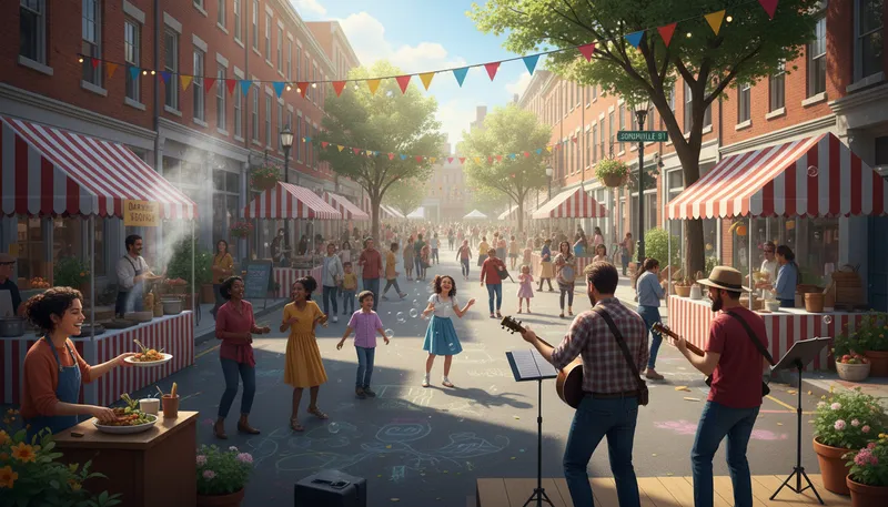 Illustration of somerville: A city in Massachusetts, USA.