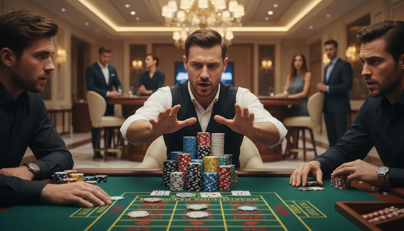 banco-এর ইলাস্ট্রেশন: the bank or banker in a casino card game