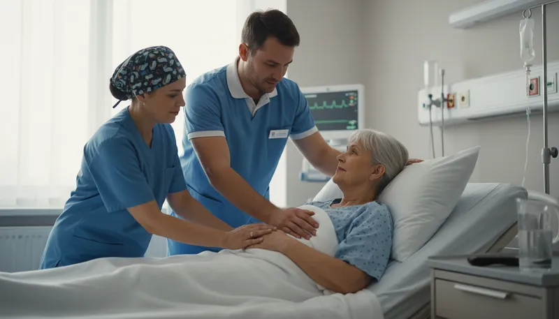 Illustration of orderly: a hospital attendant or helper
