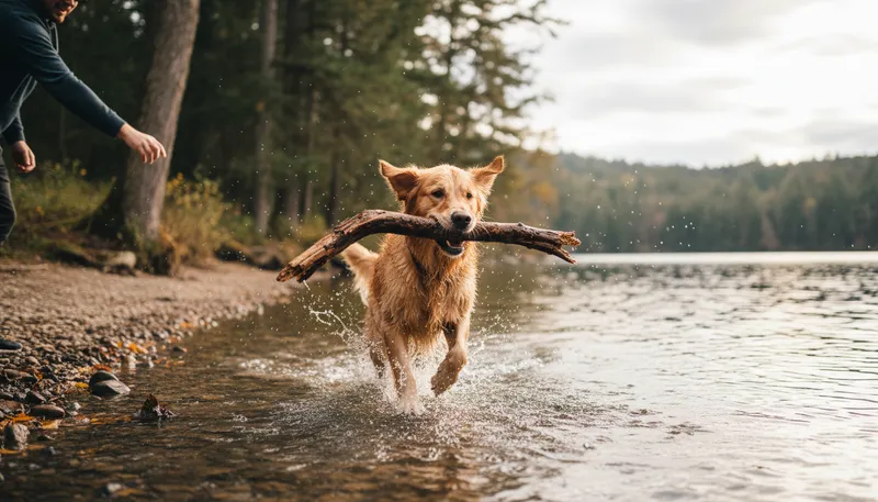 Illustration of retriever: A dog trained to fetch game.
