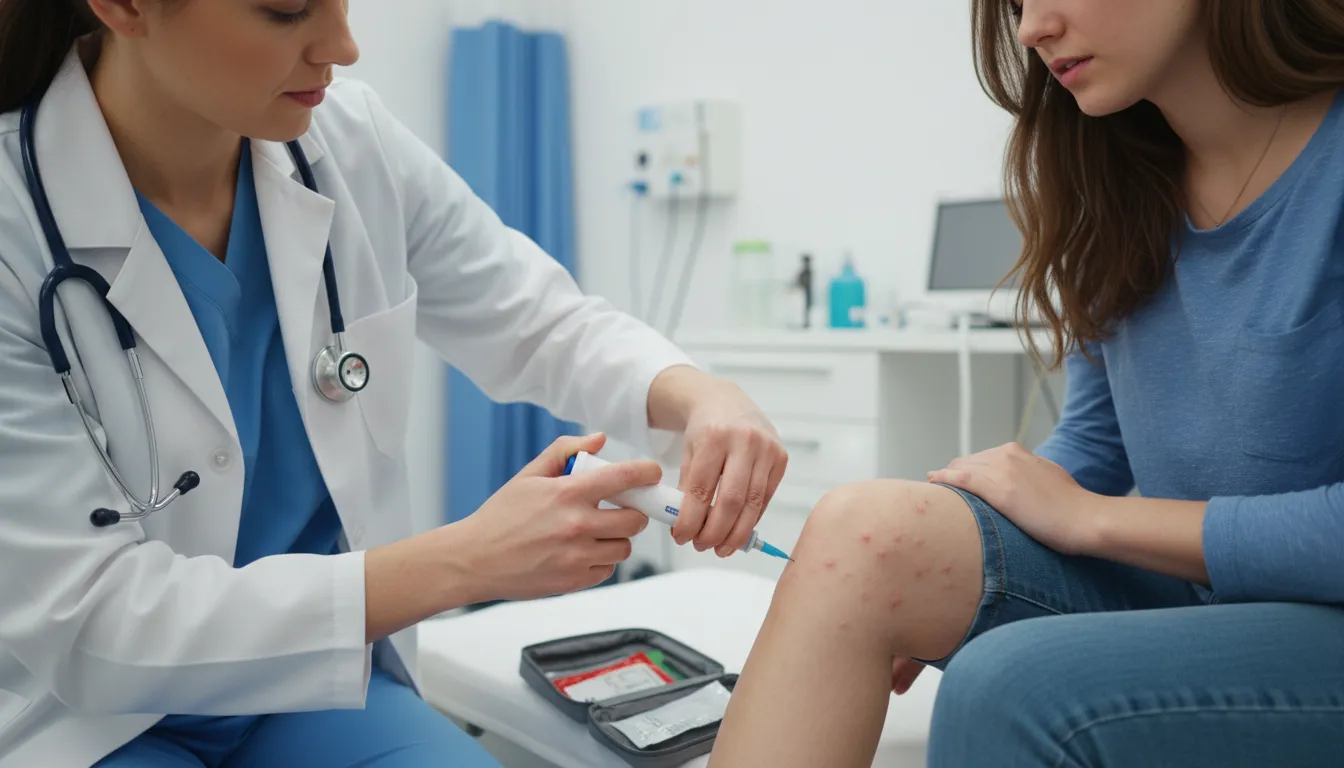 Illustrazione di epinephrine: A hormone used in emergency allergic reactions.