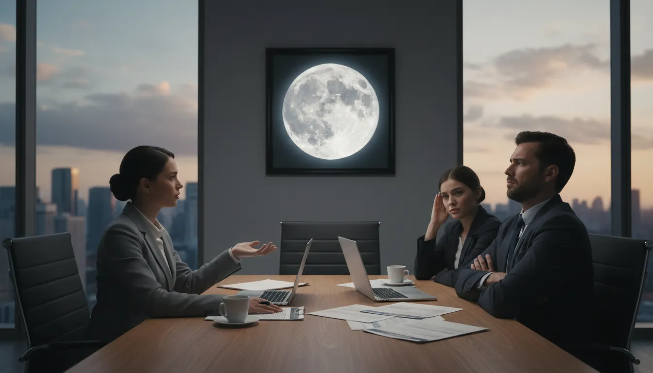 ask for the moon का चित्र: To demand something unreasonable.