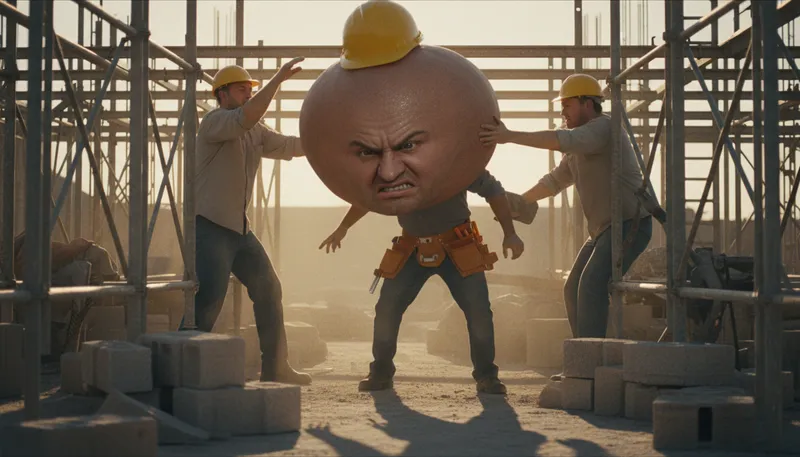 Illustration of big head: an inflated sense of self-importance