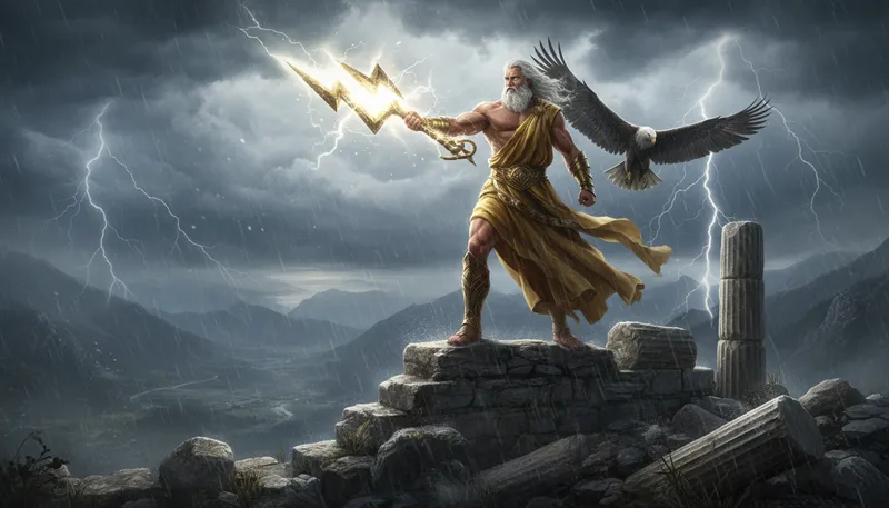 Illustration of jupiter: Roman king of the gods