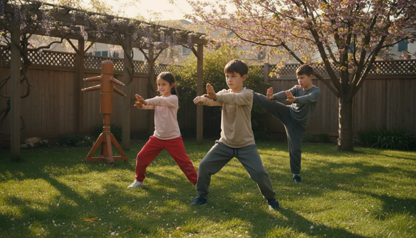kung 的插圖：a style of martial arts.