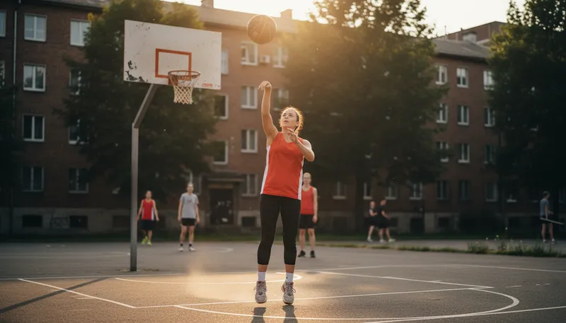 Illustration of hooper: A person who plays basketball.