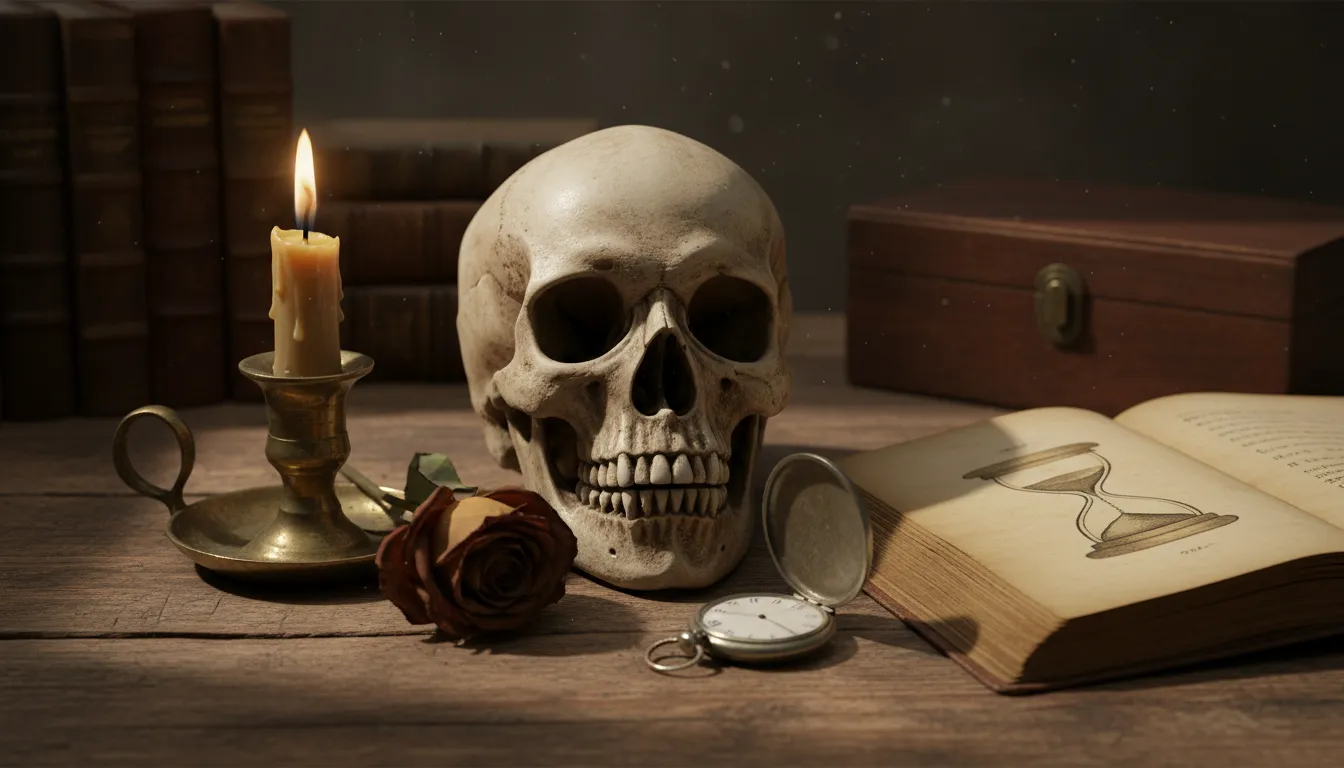 “mori” kelimesinin çizimi: A Latin word meaning to die.