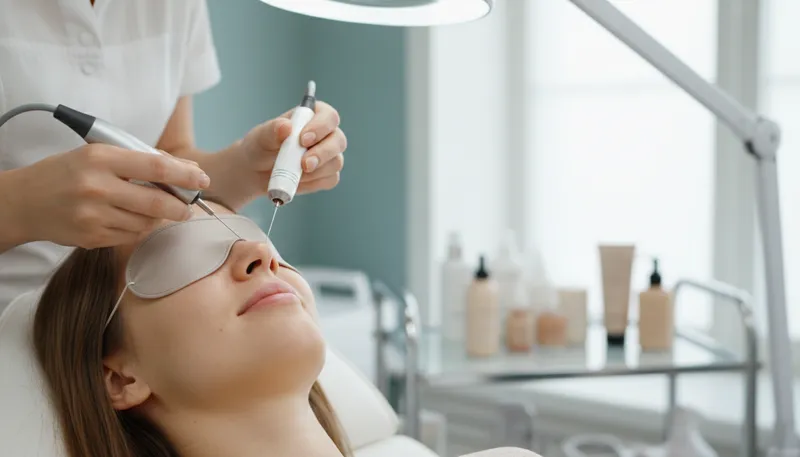 Illustration of electrolysis: a method for removing hair permanently