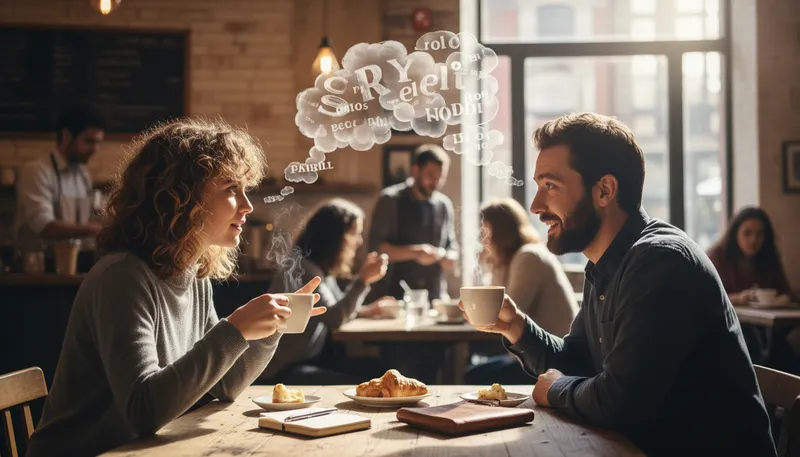 Illustration of one word leads to another: conversation continues from one topic to another