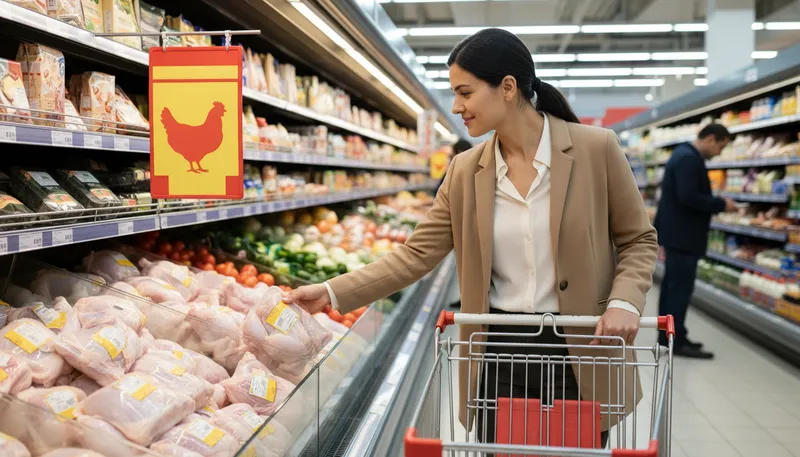Illustration of perdue: A name, often related to food products.
