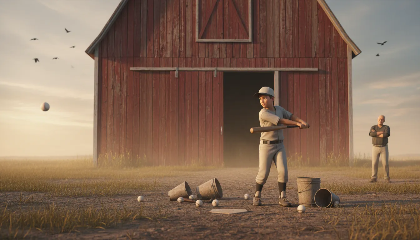 not be able to hit the broad side of a barn 일러스트: To be very poor at aiming.