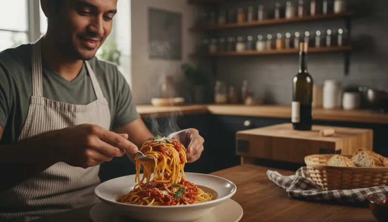 Illustration of pasta: dish made with pasta