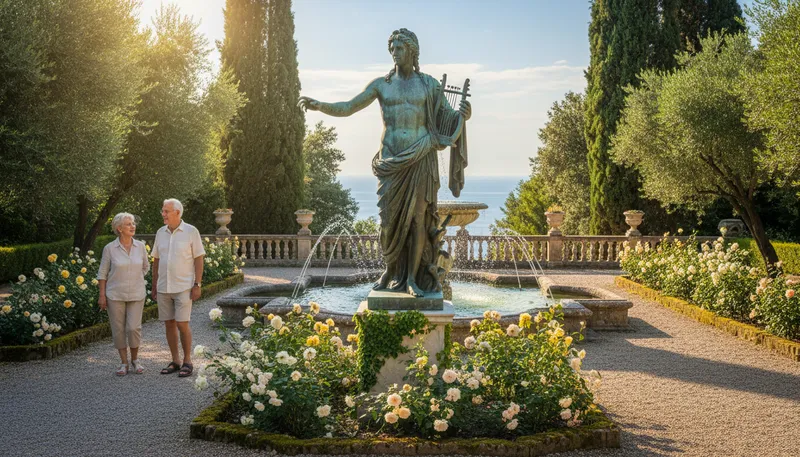 Illustration of apollo: the Greek god of music, arts, and knowledge.