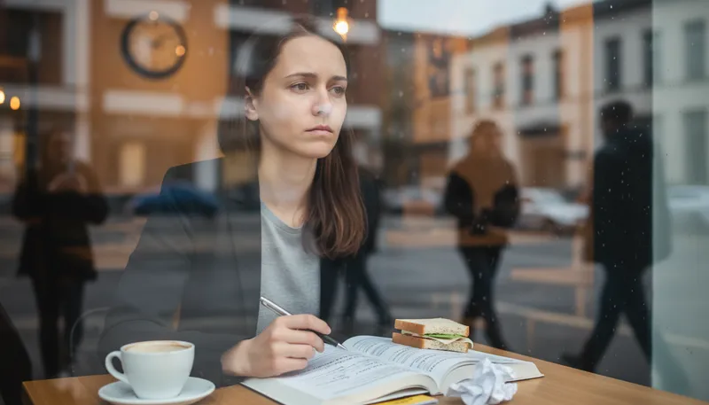 Illustration of on someone's mind: someone is thinking about something