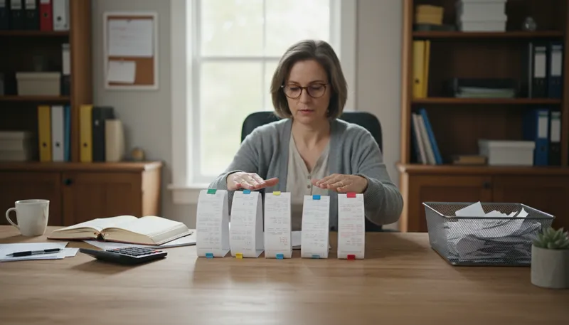 Illustration of bookkeeper: Person who records financial transactions.