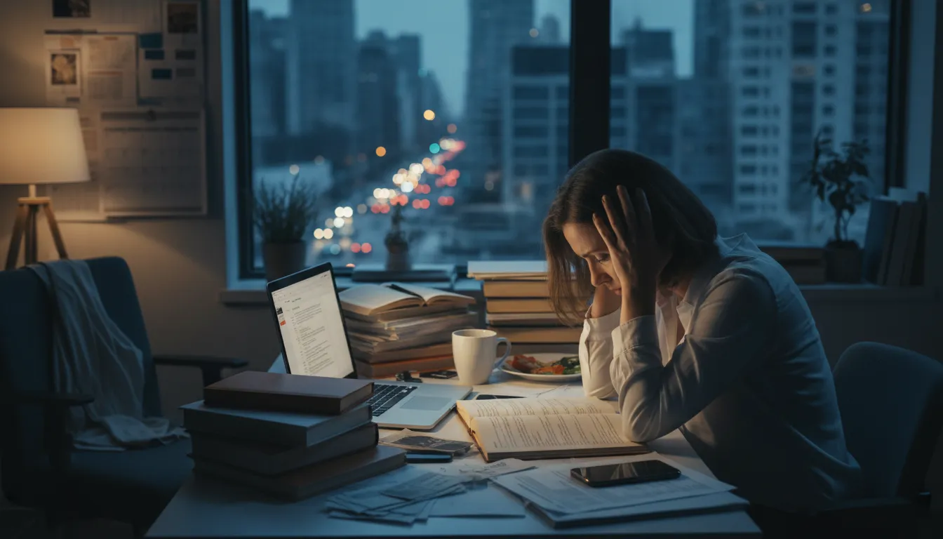 the world is too much with someone का चित्र: Someone is overwhelmed by life's demands.