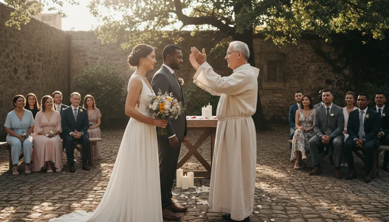 Illustration of bless: To make someone or something holy or happy.