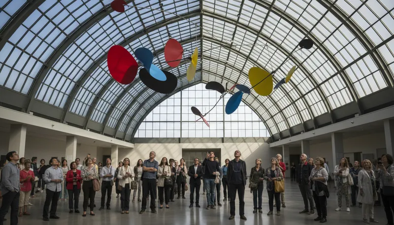 Illustration of calder: An artist known for mobile sculptures.