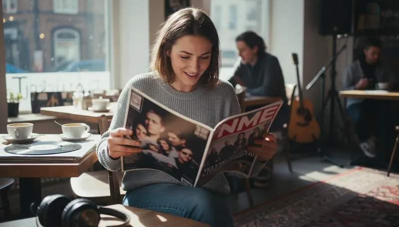 Illustration of NME: an abbreviation for 'New Musical Express'.