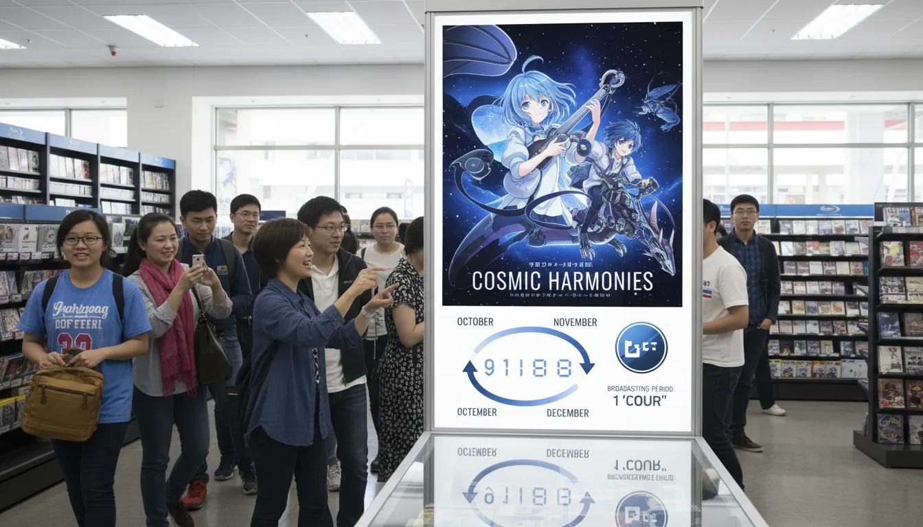 courのイラスト：a three-month block of television broadcasting