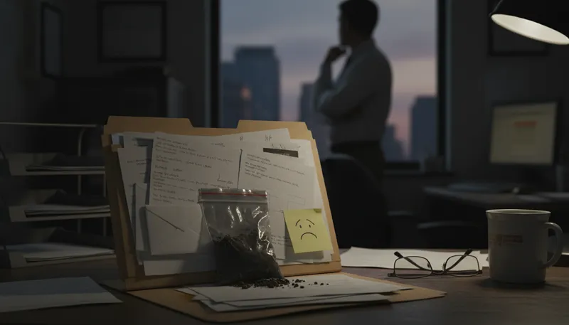 Illustration of dirt file: a file containing negative information about someone