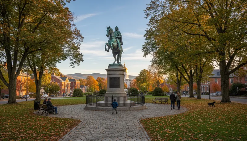 Illustration of montpelier: Capital city of Vermont, USA.