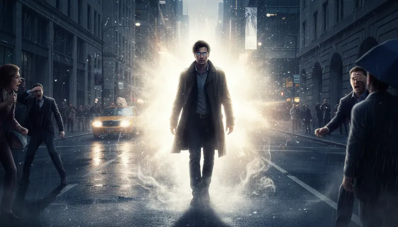 Illustration of castiel: A fictional angel character from a TV show.