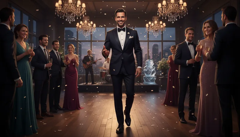 Illustration of dressed to kill: Wearing very stylish or attractive clothing.