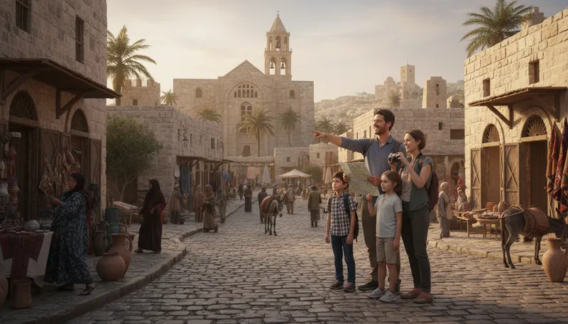 Illustration of bethlehem: A town known for its historical significance.