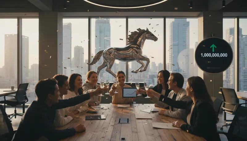 Illustration of unicorn: A startup valued over $1 billion.