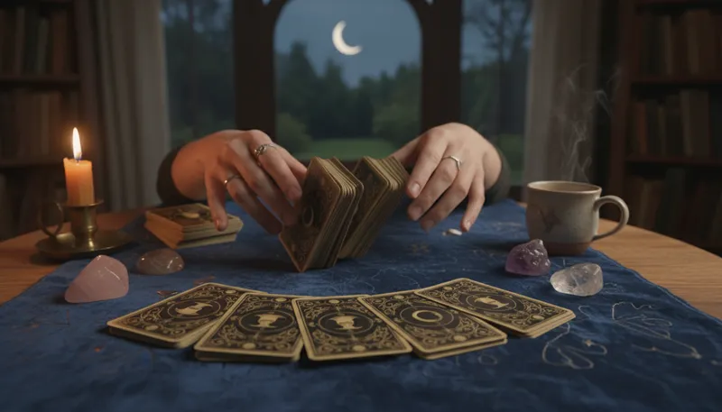 Illustration of tarot: A set of cards used for fortune telling.
