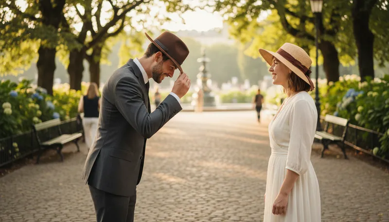 Illustration of fedora: a soft hat with a wide brim.