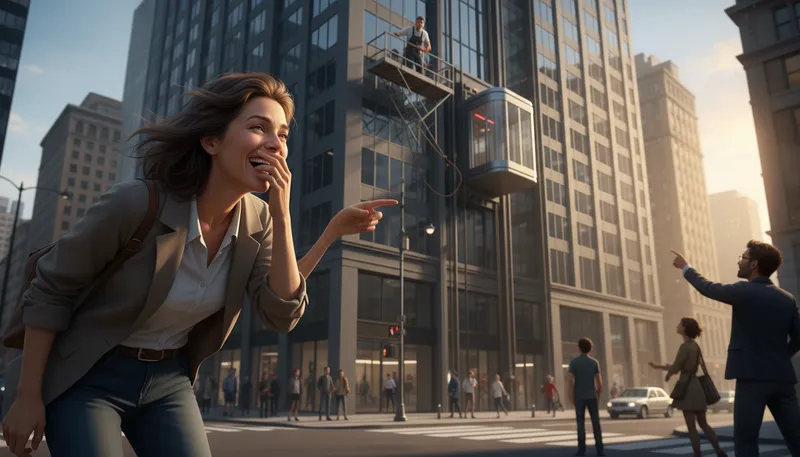 Illustration of one's elevator doesn't go to the top floor: someone is not very intelligent