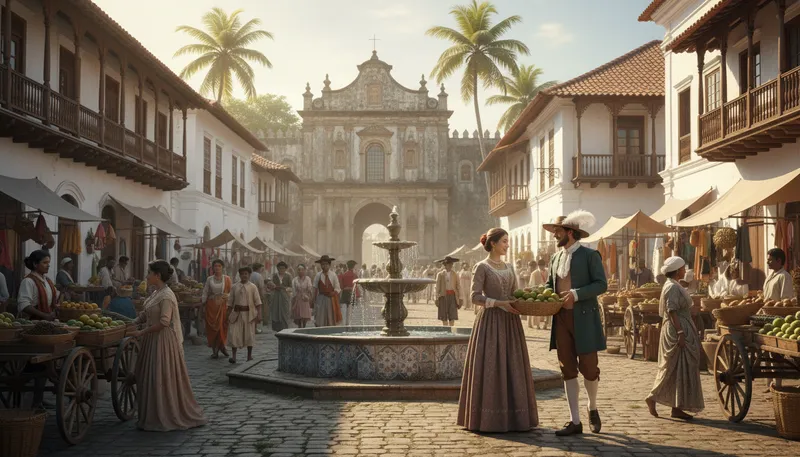 Illustration of goa: historical Portuguese colony