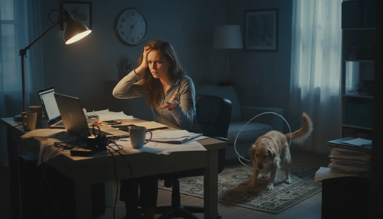 “chase one's tail” kelimesinin çizimi: to waste time on futile efforts