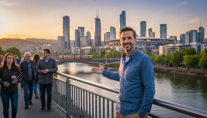 Illustration of i live in melbourne: Stating one's residence in Melbourne.
