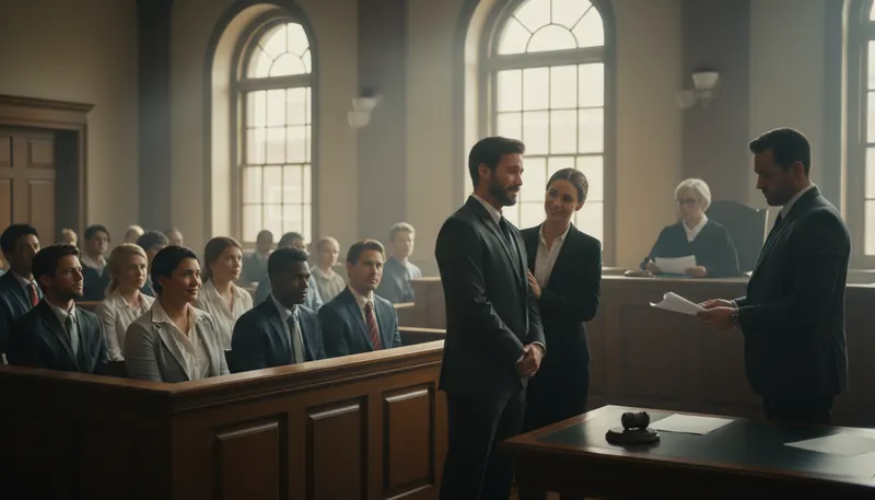 Illustration of in dubio pro reo: when in doubt, favor the accused.