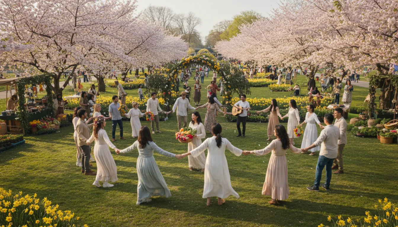 Aviv 일러스트: the season of spring in Hebrew