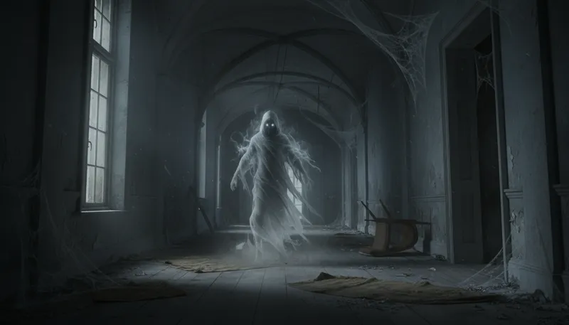 Illustration of wraith: A ghost or ghostlike image.