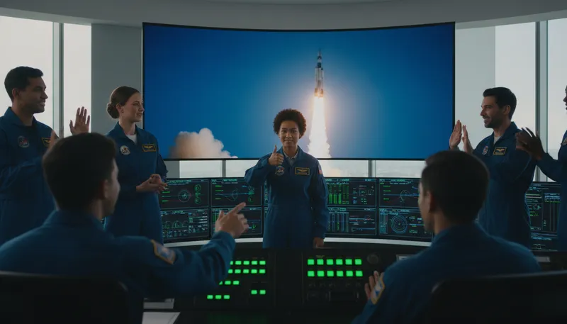 Illustration of all systems go: Everything is ready to proceed.
