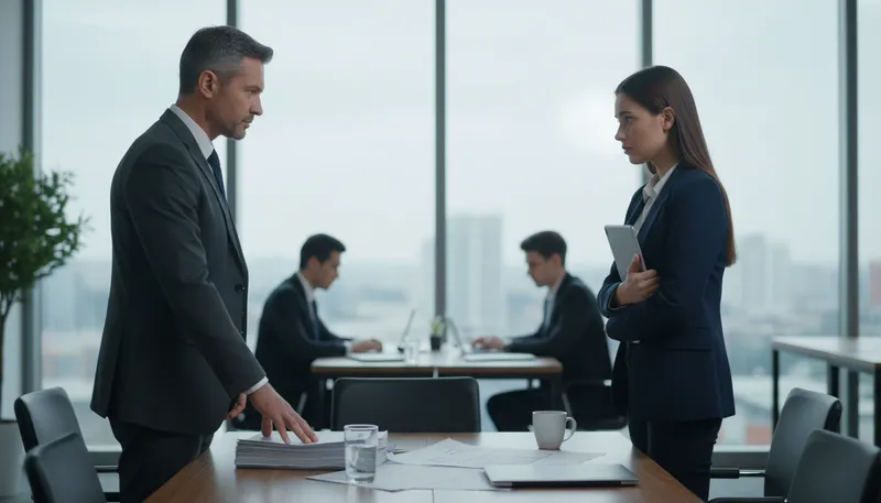 Illustration of business is business: personal feelings do not affect business decisions.